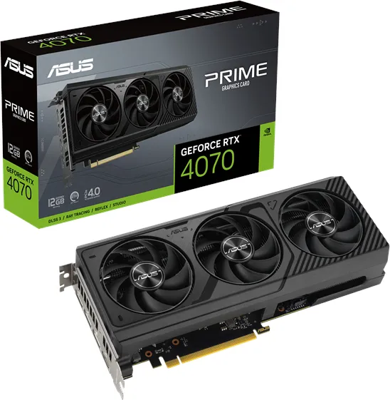 ASUS GeForce RTX 4070 Prime - 12GB GDDR6X RAM - Grafikkort