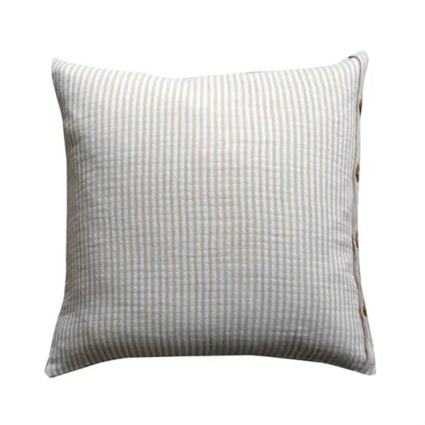 Pagunette Pynteputer - Stripey Cover - str. 50x50 cm. - Beige
